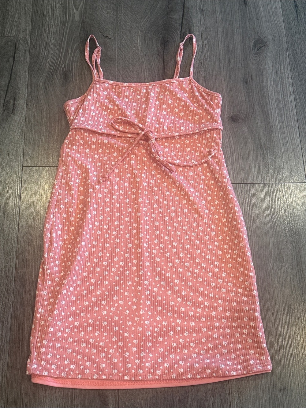 Urban Outfitters Pink Floral TieWaist Spaghetti Strap Super Cute Babydoll Dress